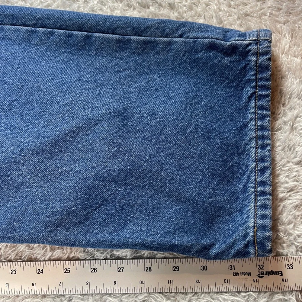 Carhartt B172 Relaxed Fit Flannel Lined Denim Jeans Mens 48x32 Blue